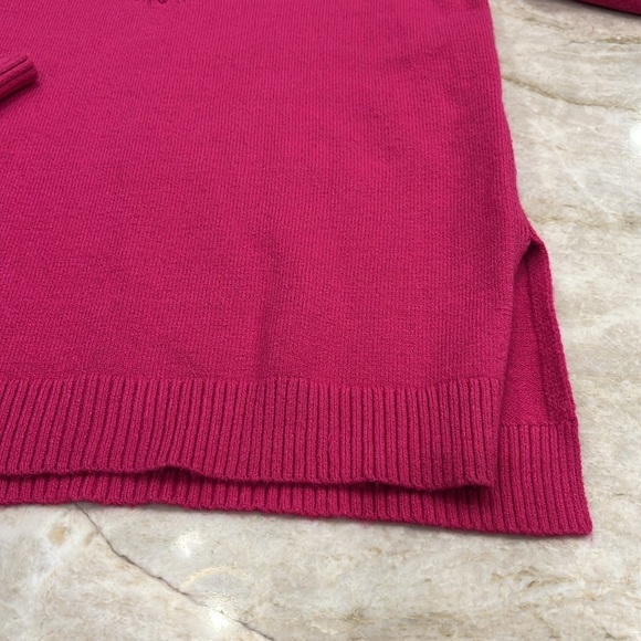 Anthropologie | V Neck Sweater | Hot Pink | XS - Picture 5 of 9